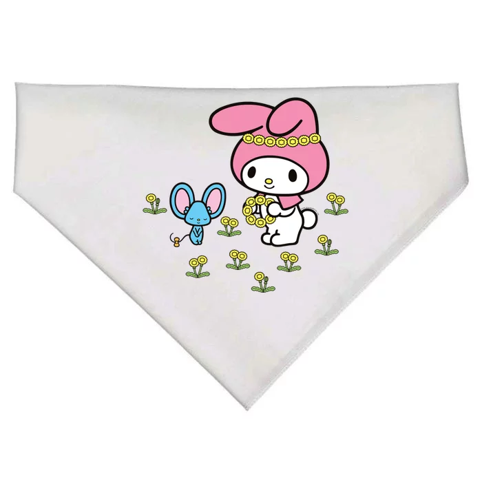 My Melody Flower Crown Meaningful Gift USA-Made Doggie Bandana