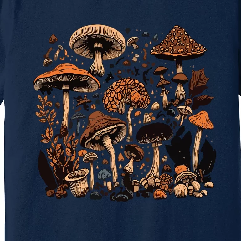 Mushroom Mycology Fungi Foraging Mushroom Whisperer Premium T-Shirt