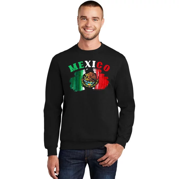 Mexico Mexican Flag Pride Eagle Red Green And White Tall Sweatshirt