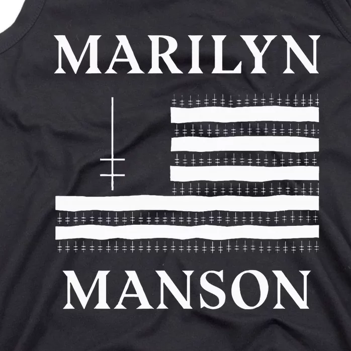 M.A.R.I.L.Y.N Manson – Flag And Logo Tank Top