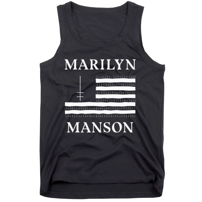 M.A.R.I.L.Y.N Manson – Flag And Logo Tank Top