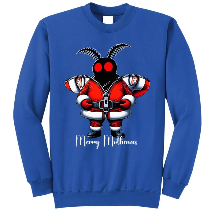 Merry Mothmas Funny Mothman Santa Disguise Holiday Cryptid Tall Sweatshirt