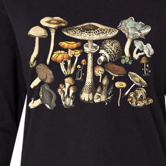 Mushroom Mycology Fungi Foraging Mushroom Whisperer Womens Cotton Relaxed Long Sleeve T-Shirt