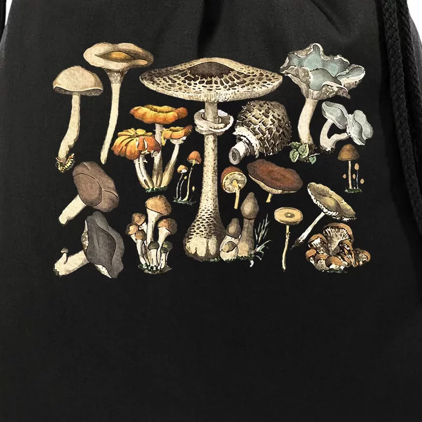 Mushroom Mycology Fungi Foraging Mushroom Whisperer Drawstring Bag