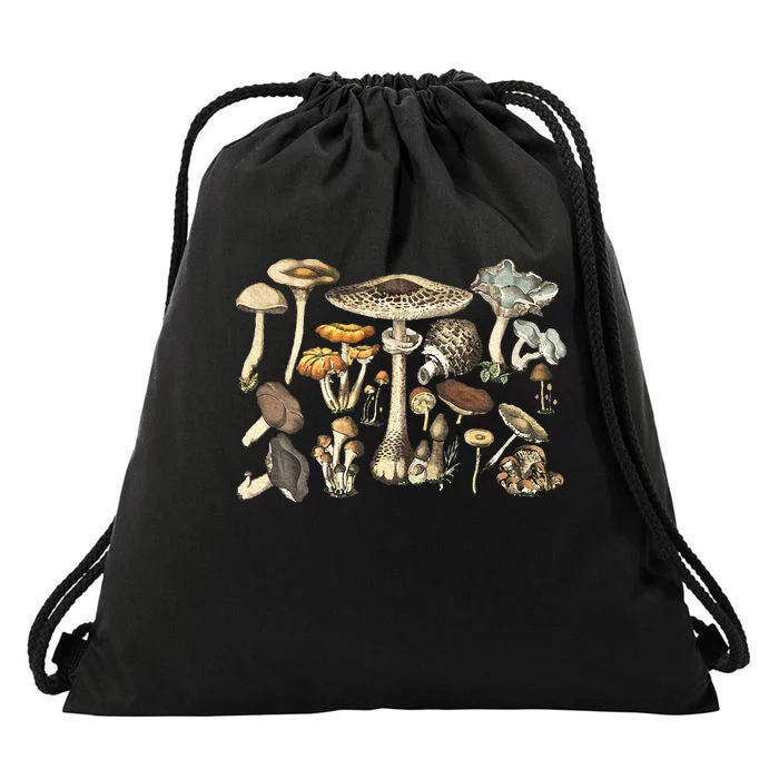 Mushroom Mycology Fungi Foraging Mushroom Whisperer Drawstring Bag