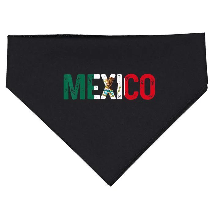 Mexico Mexican Flag Vintage Pride USA-Made Doggie Bandana