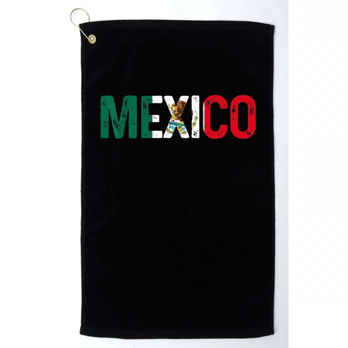 Mexico Mexican Flag Vintage Pride Platinum Collection Golf Towel