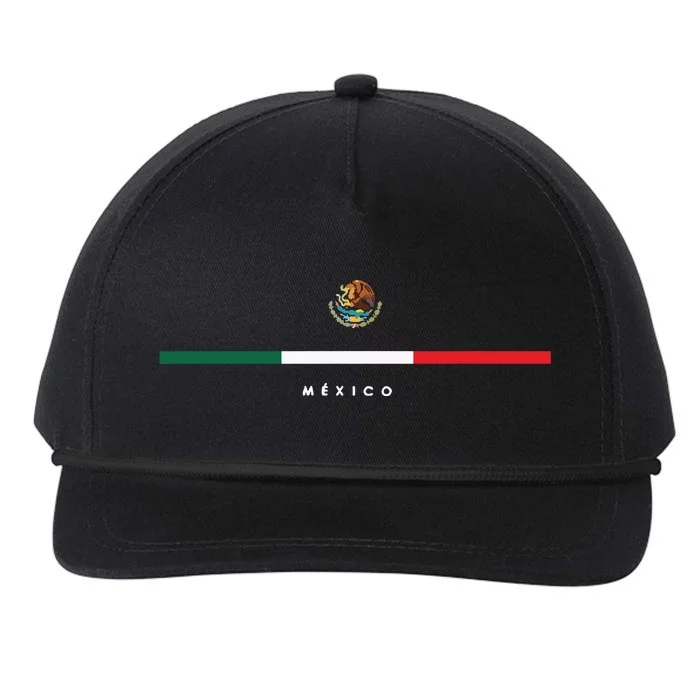 Mexico Mexican Flag Vintage Mexican Independence Day Snapback Five-Panel Rope Hat