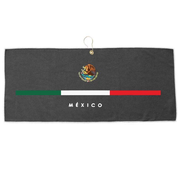 Mexico Mexican Flag Vintage Mexican Independence Day Large Microfiber Waffle Golf Towel