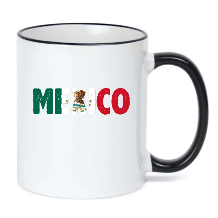 Mexico Mexican Flag Vintage Pride Black Color Changing Mug