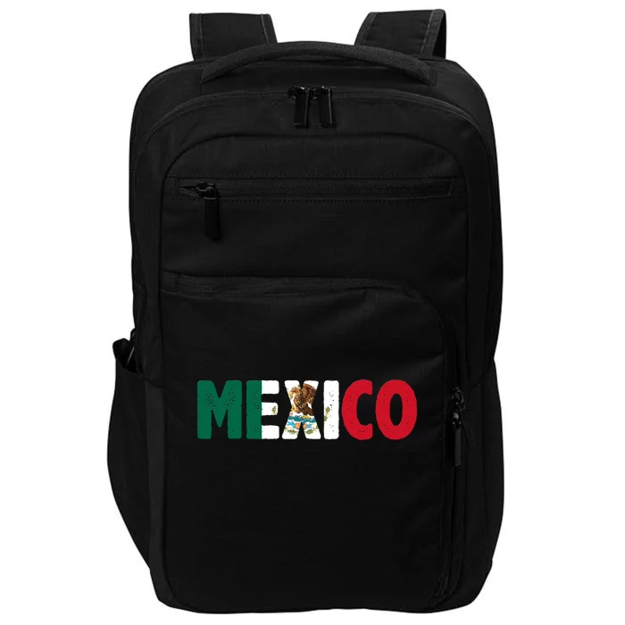 Mexico Mexican Flag Vintage Pride Impact Tech Backpack