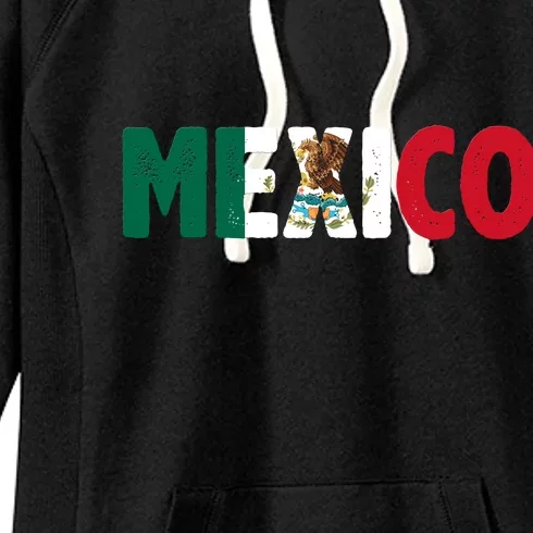 Mexico Mexican Flag Vintage Pride Women's Fleece Hoodie