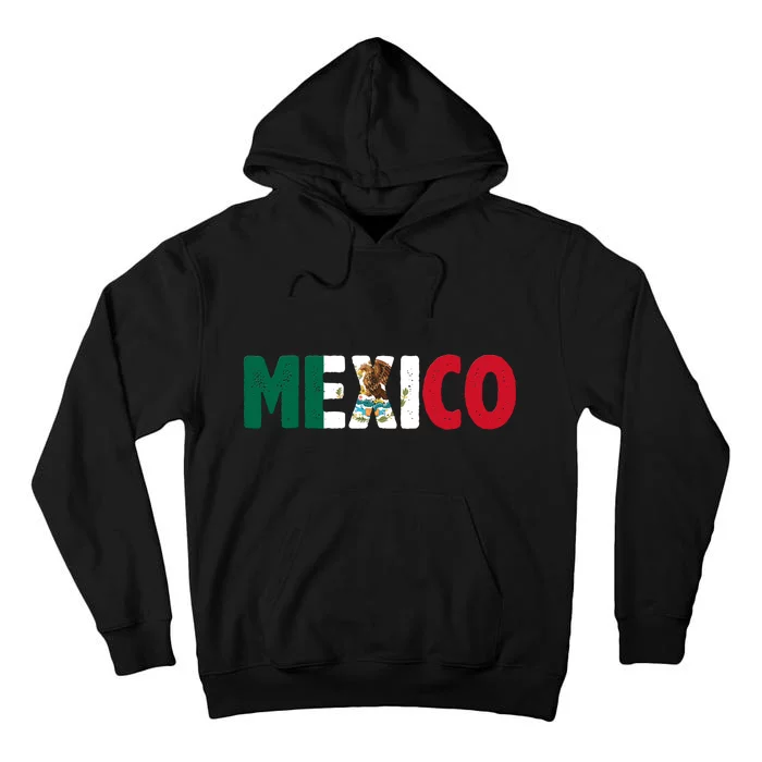 Mexico Mexican Flag Vintage Pride Tall Hoodie