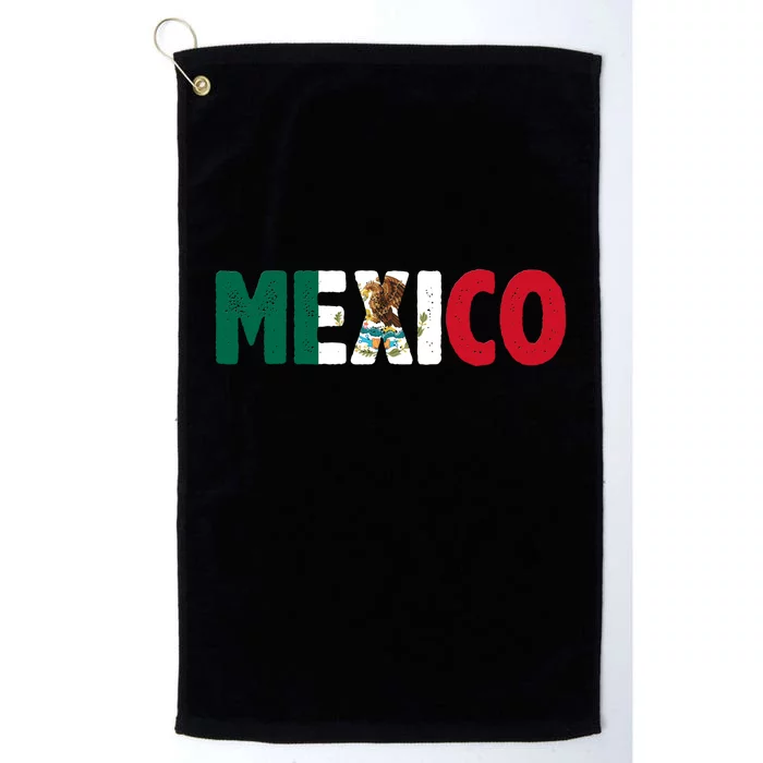 Mexico Mexican Flag Vintage Pride Platinum Collection Golf Towel