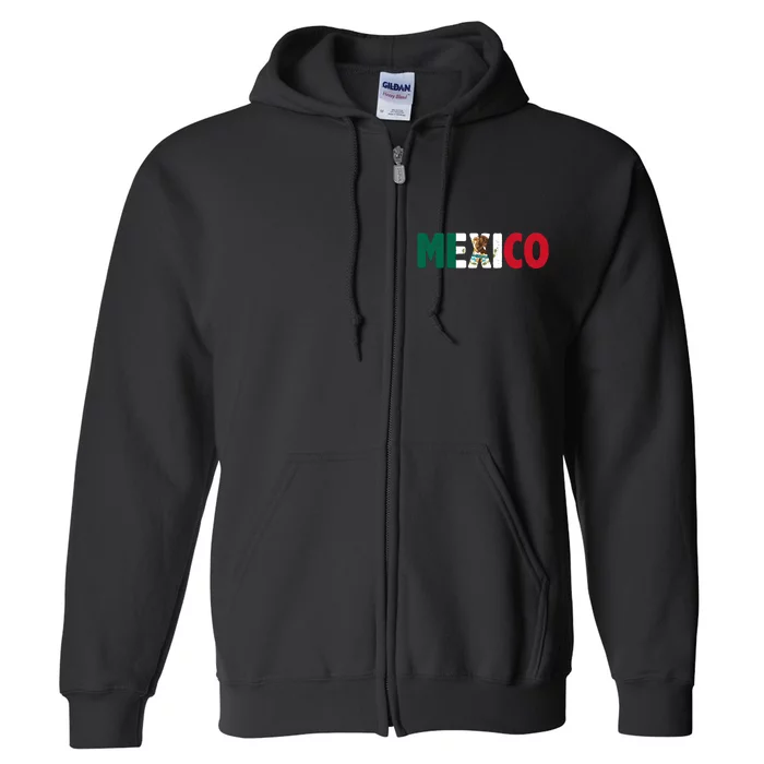 Mexico Mexican Flag Vintage Pride Full Zip Hoodie