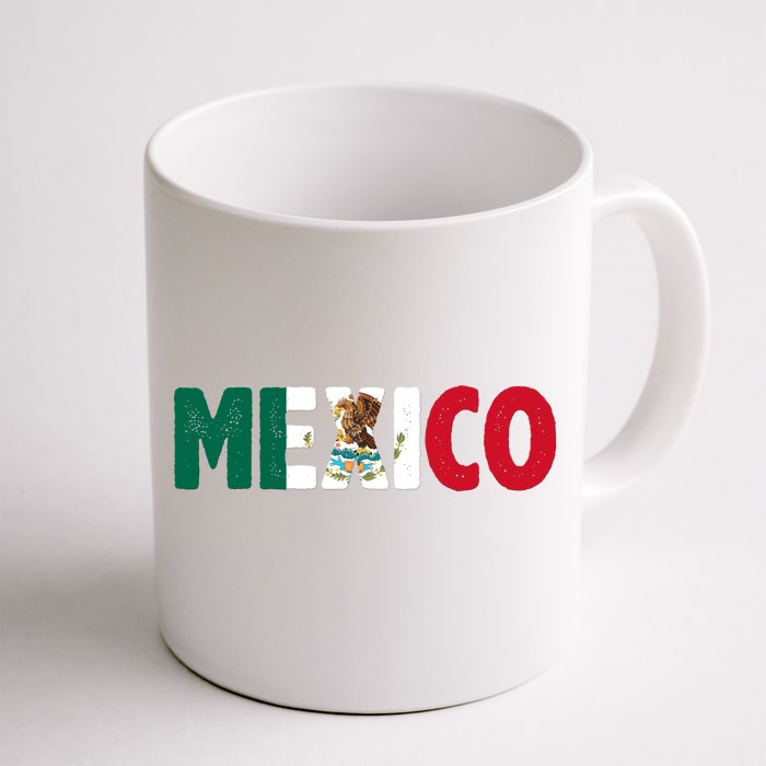 Mexico Mexican Flag Vintage Pride Front & Back Coffee Mug