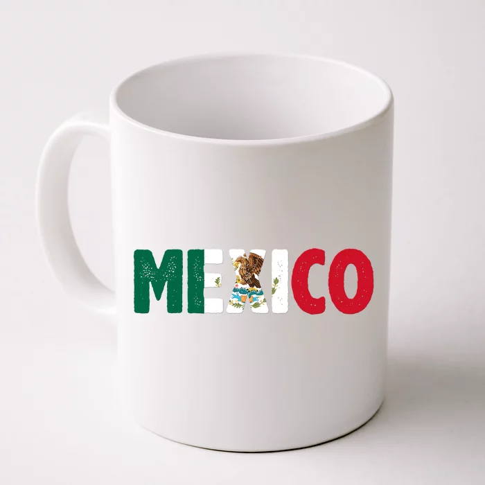 Mexico Mexican Flag Vintage Pride Front & Back Coffee Mug