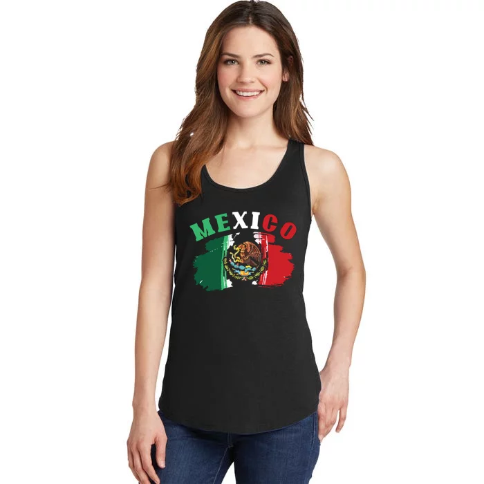 Mexico Mexican Flag Pride Eagle Red Green And White Ladies Essential Tank