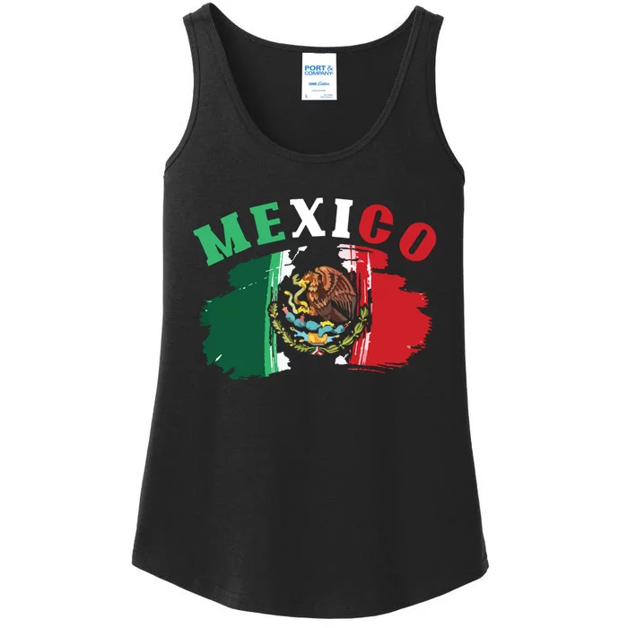 Mexico Mexican Flag Pride Eagle Red Green And White Ladies Essential Tank