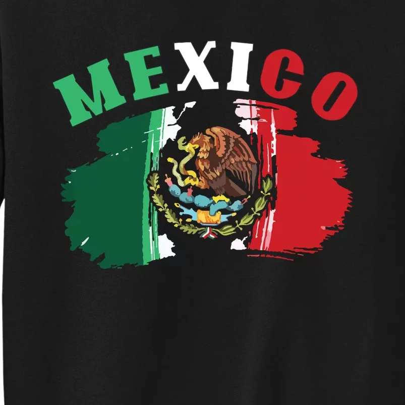 Mexico Mexican Flag Pride Eagle Red Green And White Tall Sweatshirt