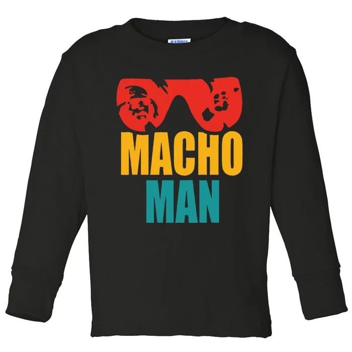 M.A.C.H.O Man Funny Vintage Toddler Long Sleeve Shirt