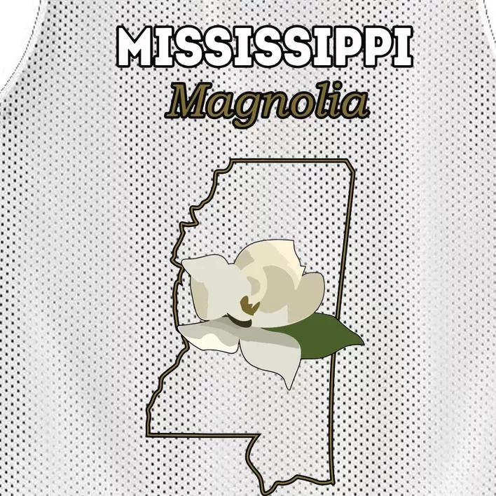 Mississippi Magnolia Flower Gift Mesh Reversible Basketball Jersey Tank