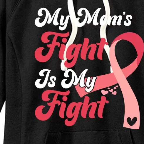 My Moms Fight Is My Fight Cancer Support Women's Fleece Hoodie