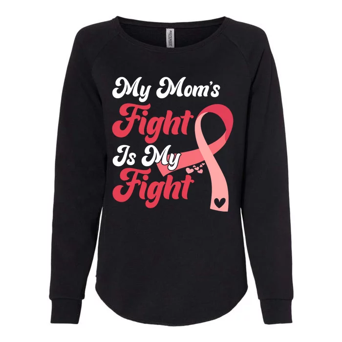 My Moms Fight Is My Fight Cancer Support Womens California Wash Sweatshirt