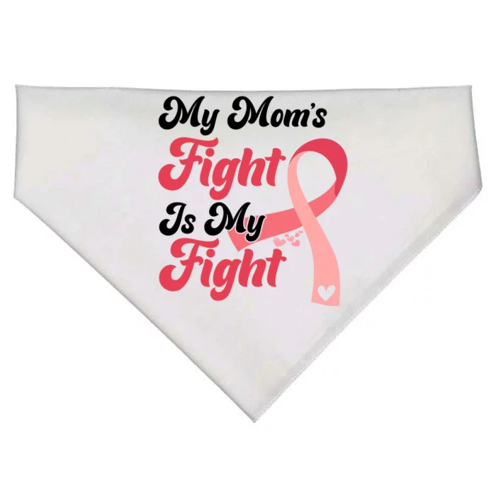 My Moms Fight Is My Fight Cancer Support USA-Made Doggie Bandana