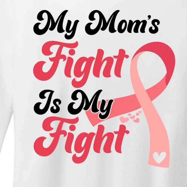 My Moms Fight Is My Fight Cancer Support Womens CVC Long Sleeve Shirt