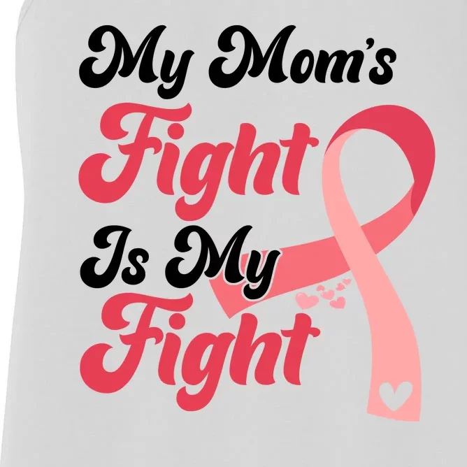 My Moms Fight Is My Fight Cancer Support Women's Racerback Tank