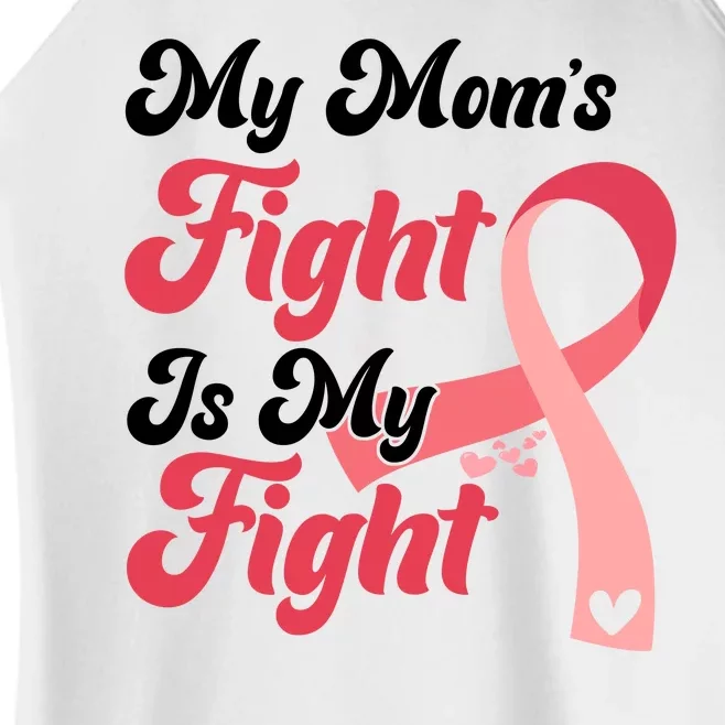 My Moms Fight Is My Fight Cancer Support Women’s Perfect Tri Rocker Tank