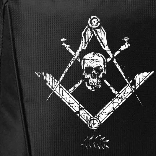 Memento Mori Freemason Skull And Bones Masonic City Backpack