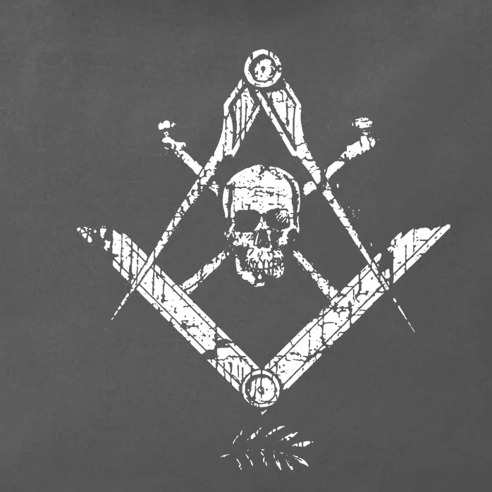 Memento Mori Freemason Skull And Bones Masonic Zip Tote Bag