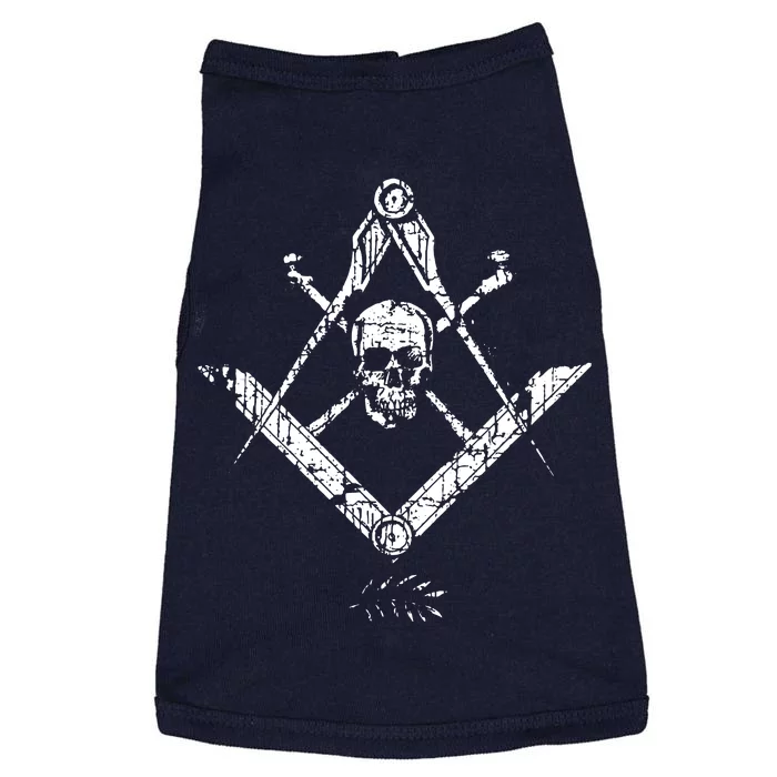 Memento Mori Freemason Skull And Bones Masonic Doggie Tank