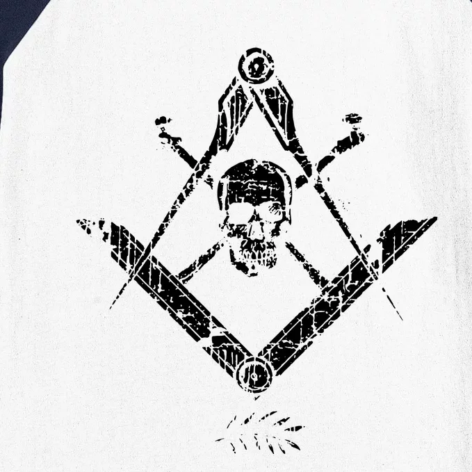 Memento Mori Freemason Skull And Bones Masonic Baseball Sleeve Shirt