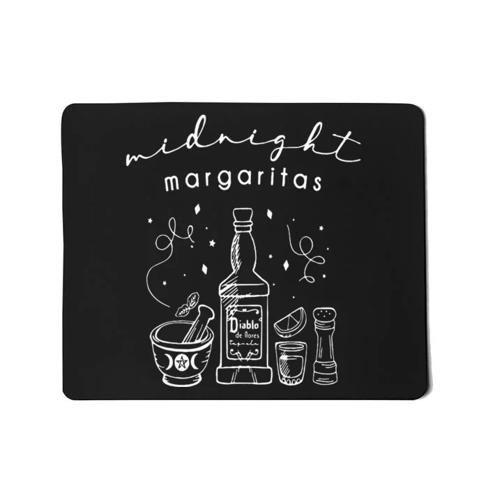 Midnight Margaritas Funny Halloween Witches Mousepad