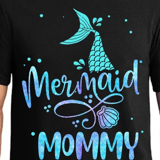 Mermaid Mommy Funny Family Matching Party Squad Pajama Set