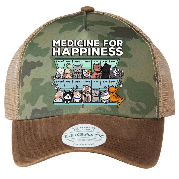 My Medicine For Happiness Called Cats every day Legacy Tie Dye Trucker Hat