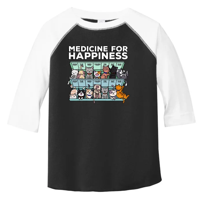 My Medicine For Happiness Called Cats every day Toddler Fine Jersey T-Shirt