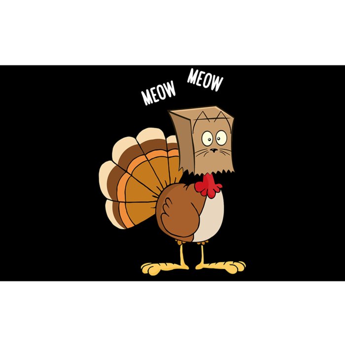 Meow Meow Funny Turkey Thanksgiving Bumper Sticker