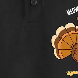 Meow Meow Funny Turkey Thanksgiving Dry Zone Grid Performance Polo