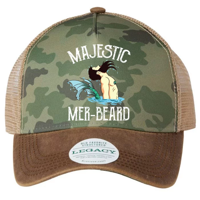 Majestic Merbeard Funny Merman Manly Merman Legacy Tie Dye Trucker Hat