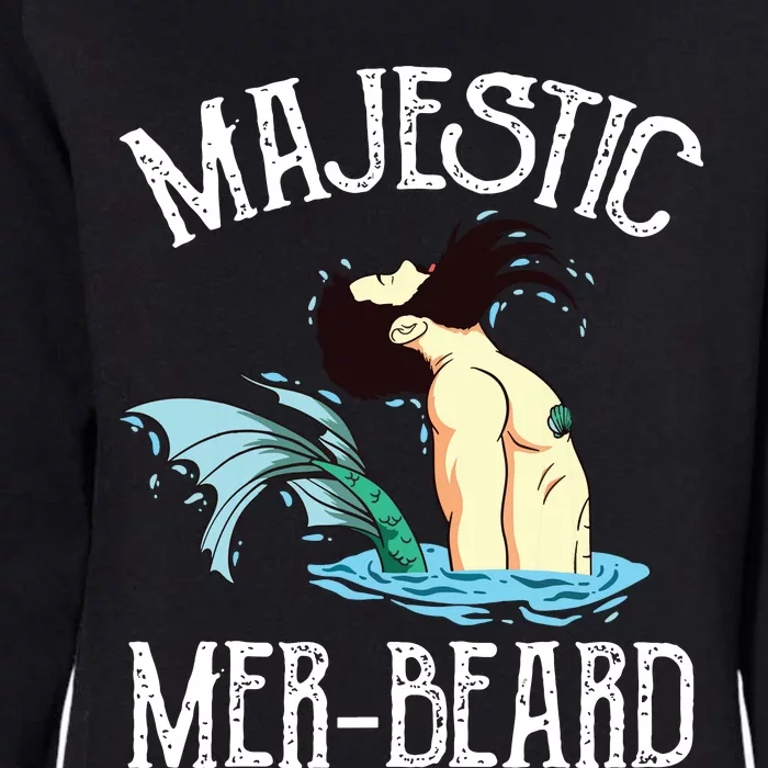 Majestic Merbeard Funny Merman Manly Merman Womens California Wash Sweatshirt