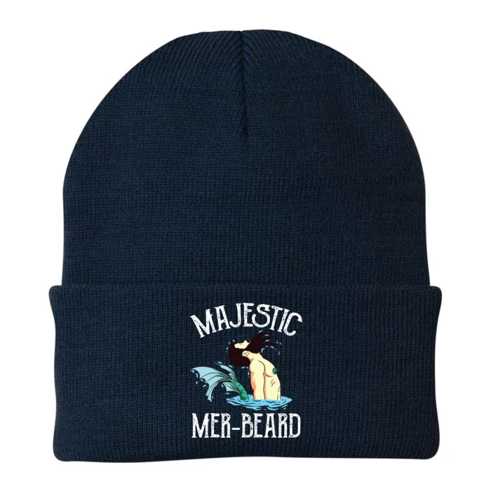 Majestic Merbeard Funny Merman Manly Merman Knit Cap Winter Beanie