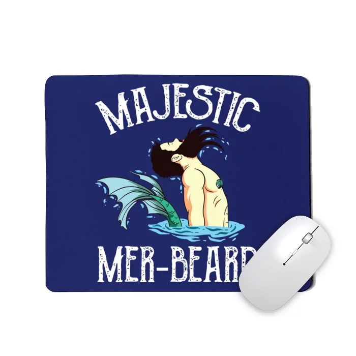 Majestic Merbeard Funny Merman Manly Merman Mousepad