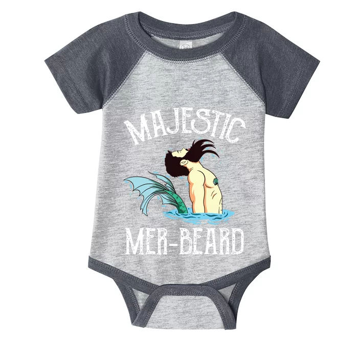 Majestic Merbeard Funny Merman Manly Merman Infant Baby Jersey Bodysuit