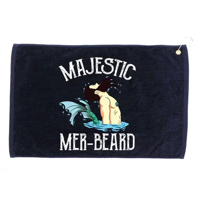 Majestic Merbeard Funny Merman Manly Merman Grommeted Golf Towel