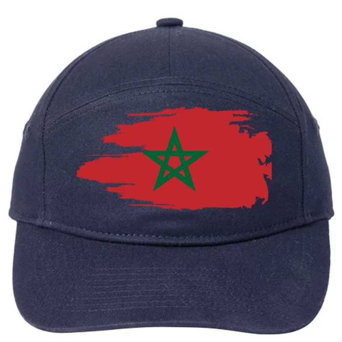 Morocco Moroccan Flag Soccer Football Lover Great Gift 7-Panel Snapback Hat