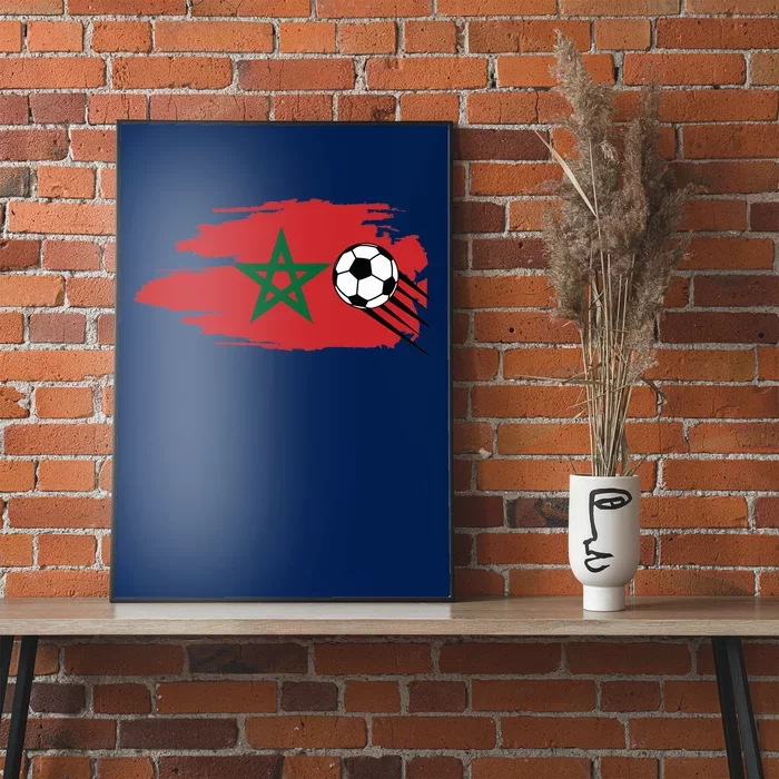 Morocco Moroccan Flag Soccer Football Lover Poster